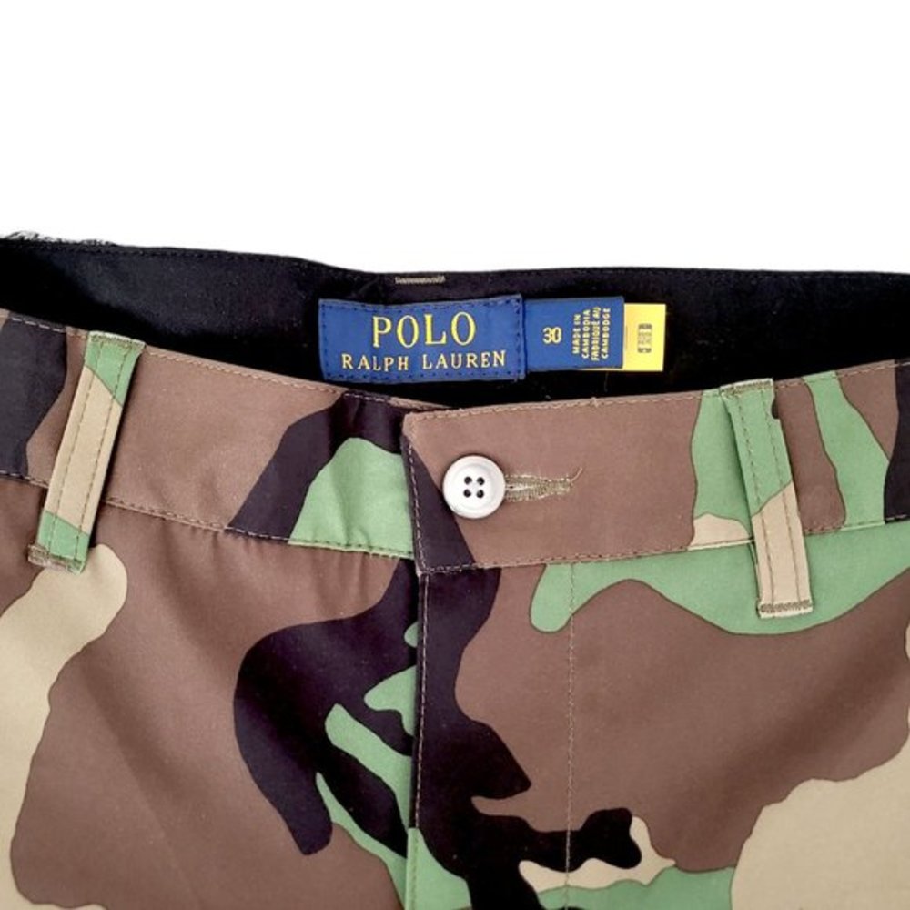 Men's Polo Ralph Lauren Camouflage Outdoor Shorts Recycled Polyester‎ Camo Print - Picture 3 of 10